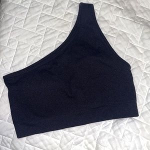 PADDED ONE SHOULDER SPORTS BRA